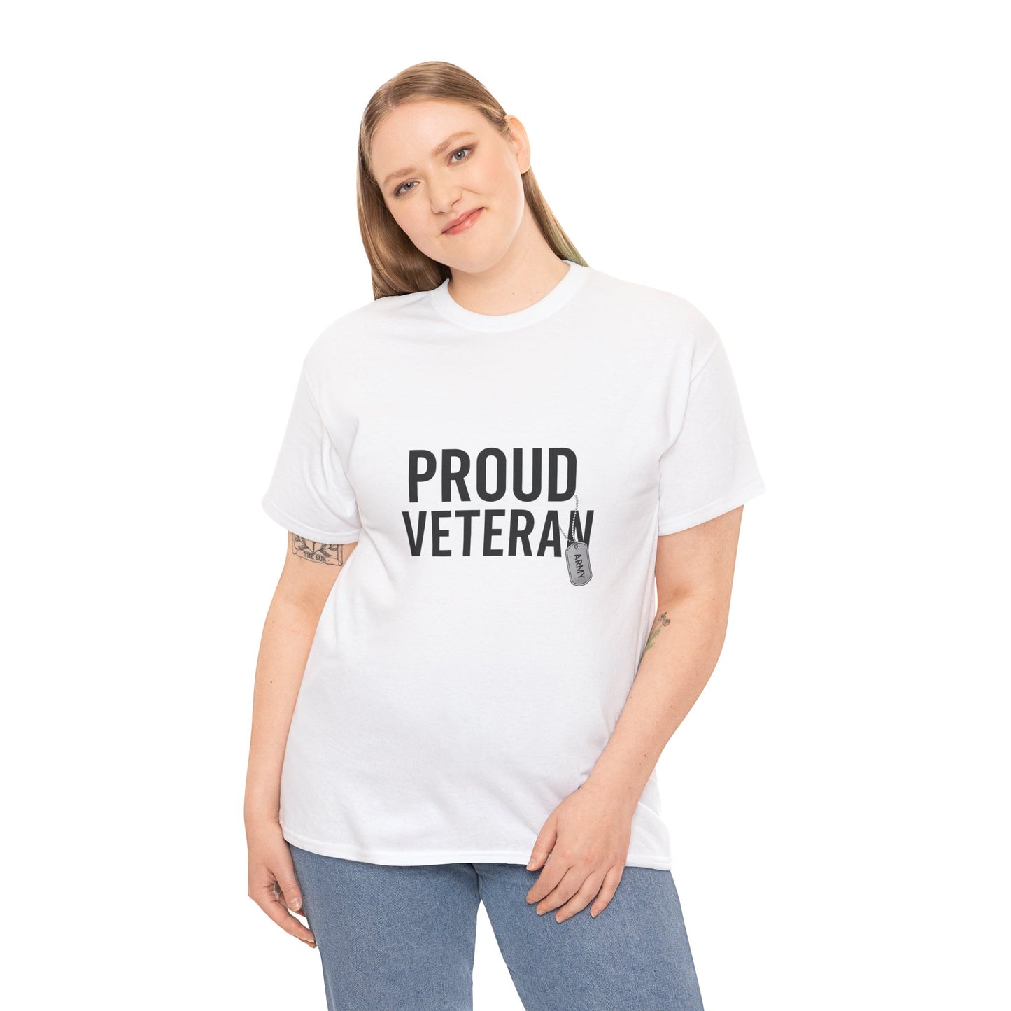 Proud Army Veteran Unisex Heavy Cotton Tee