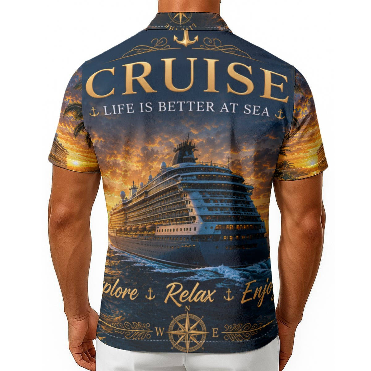Ocean Luxe "Live the Journey" Premium Resort Cruise Shirt