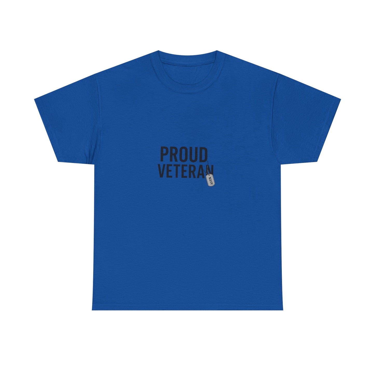 Proud Veteran Navy Unisex Heavy Cotton Tee