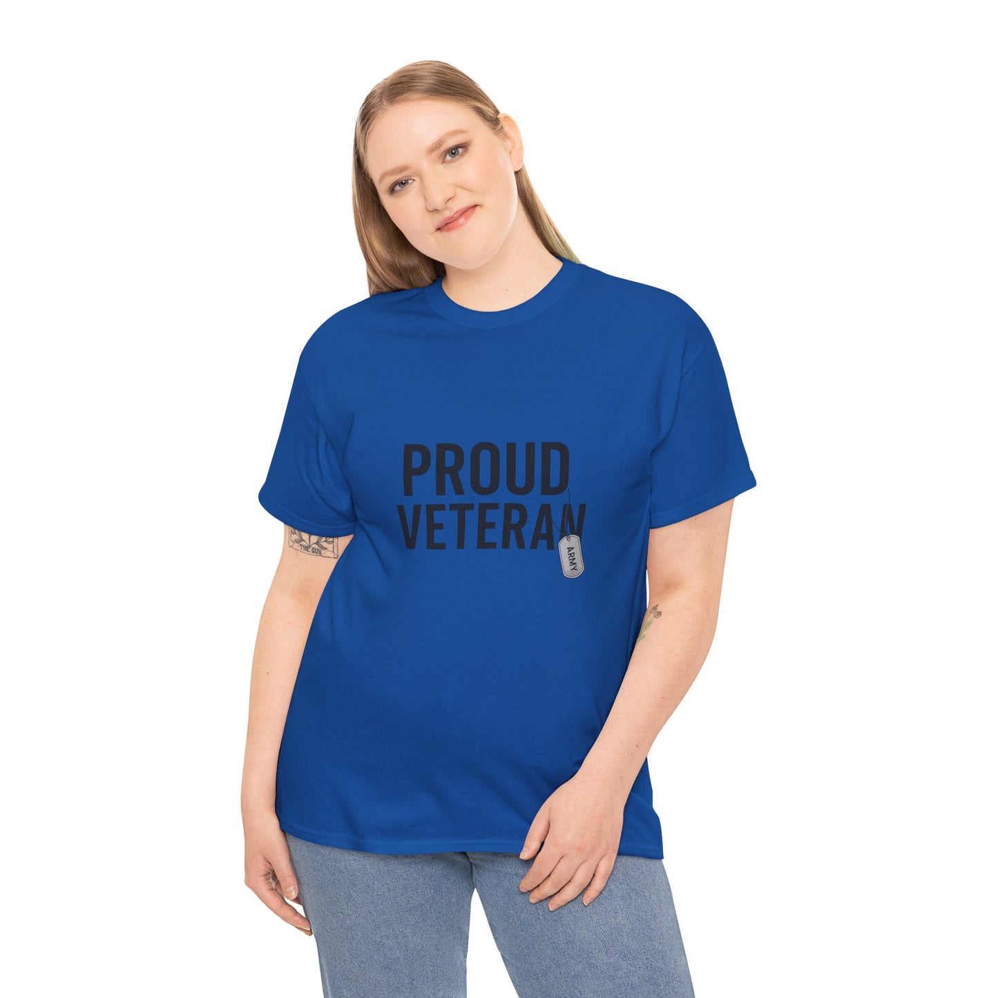 Proud Army Veteran Unisex Heavy Cotton Tee