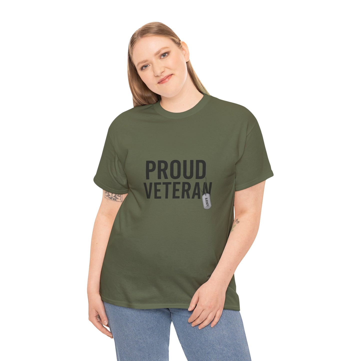 Proud Army Veteran Unisex Heavy Cotton Tee