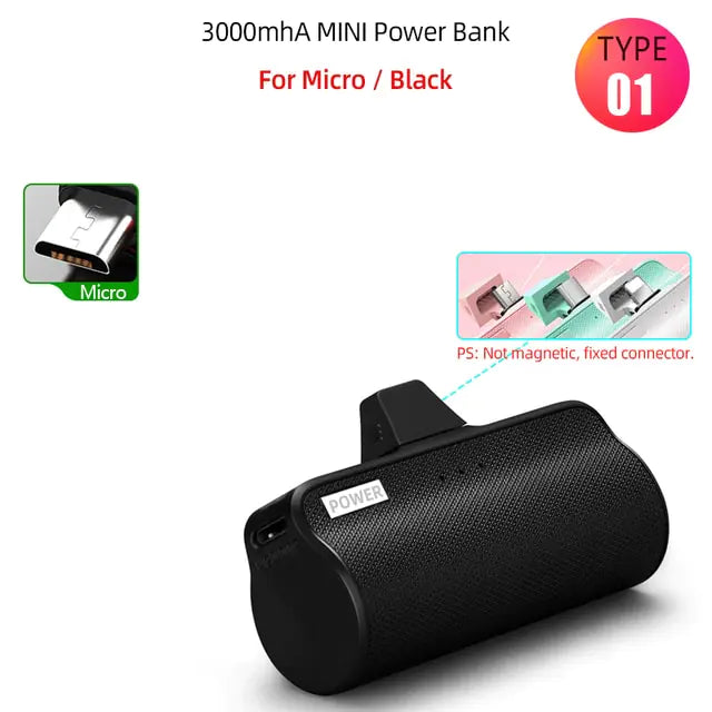 3000mAh Magnetic Wireless Power Bank