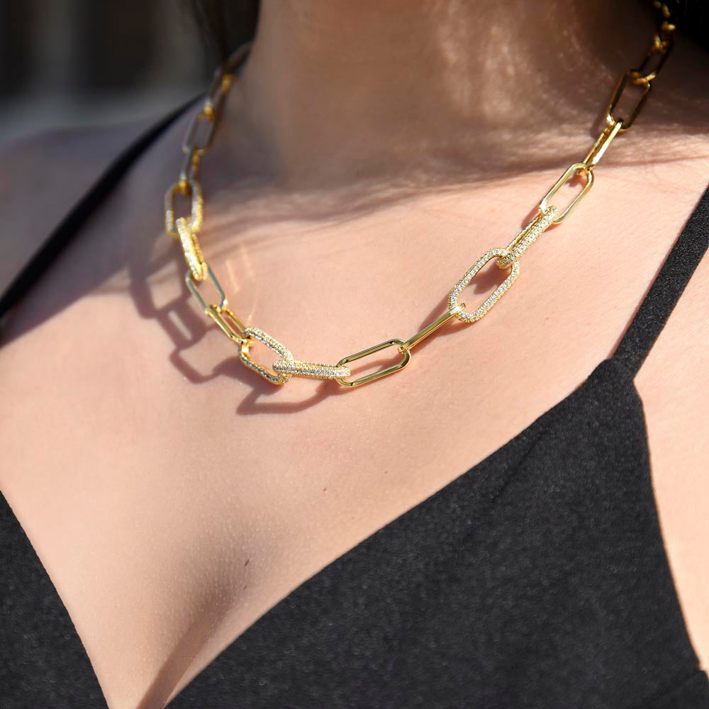 Paper Clip  Necklace